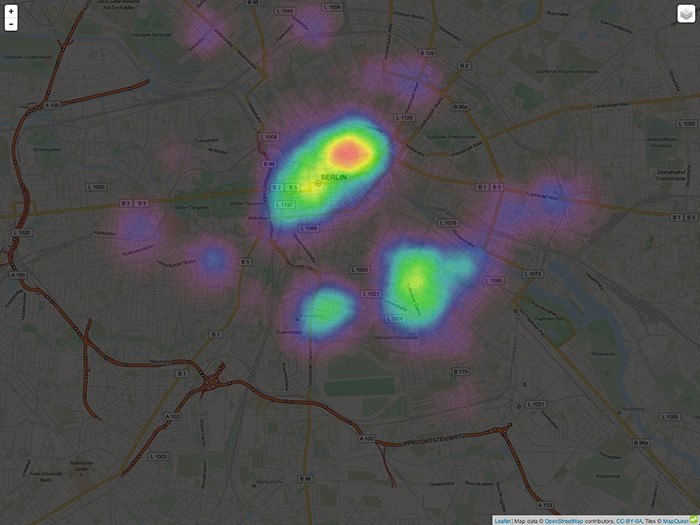 Fig. 7 Using the method to deliver clustered raw data for client-side heat map libraries