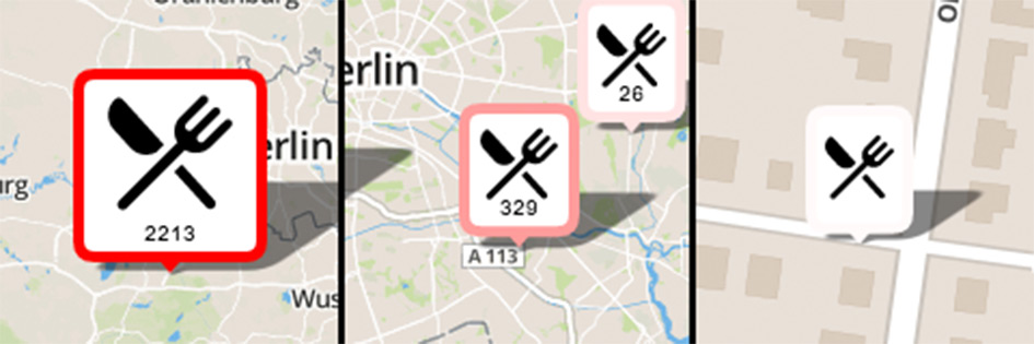 Figure 10. Generative Marker Cluster for number restaurants.